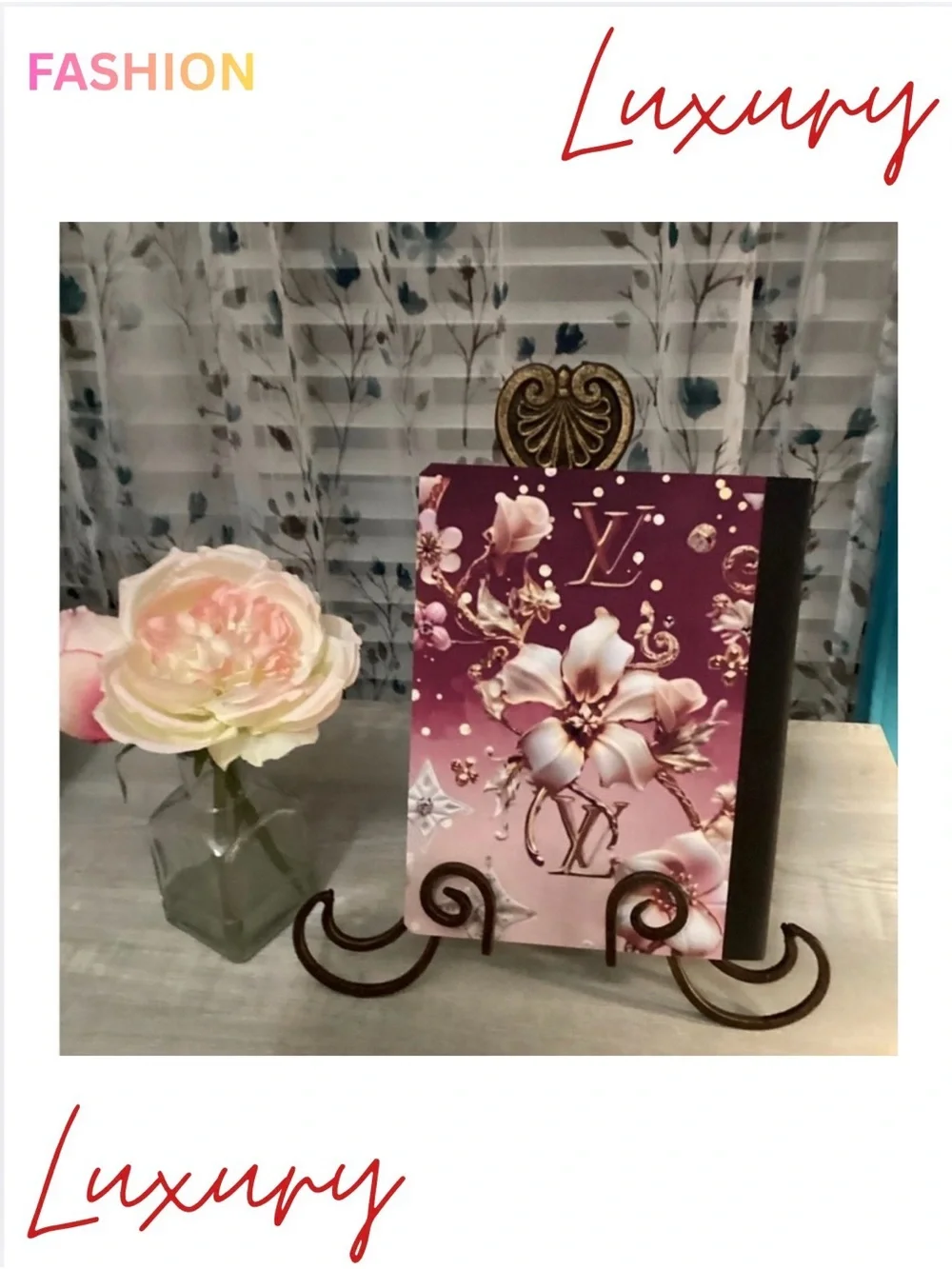 NOTEBOOK: Floral Logo w/LV Monogram, NWOT